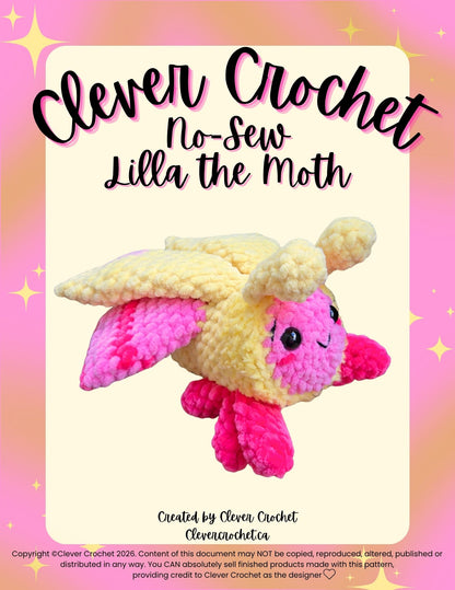 Lilla the Moth Crochet Pattern
