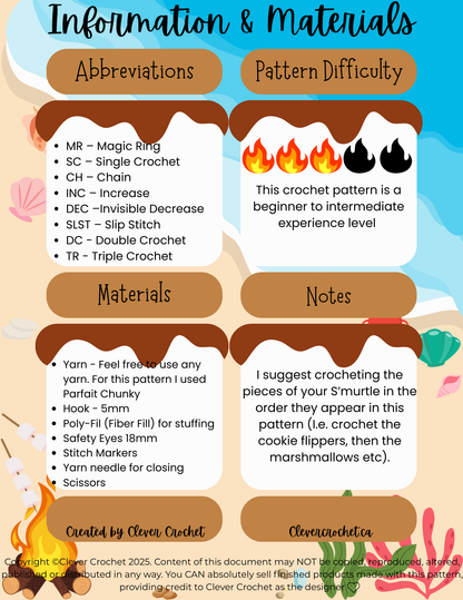 Toasty the S'murtle Crochet Pattern
