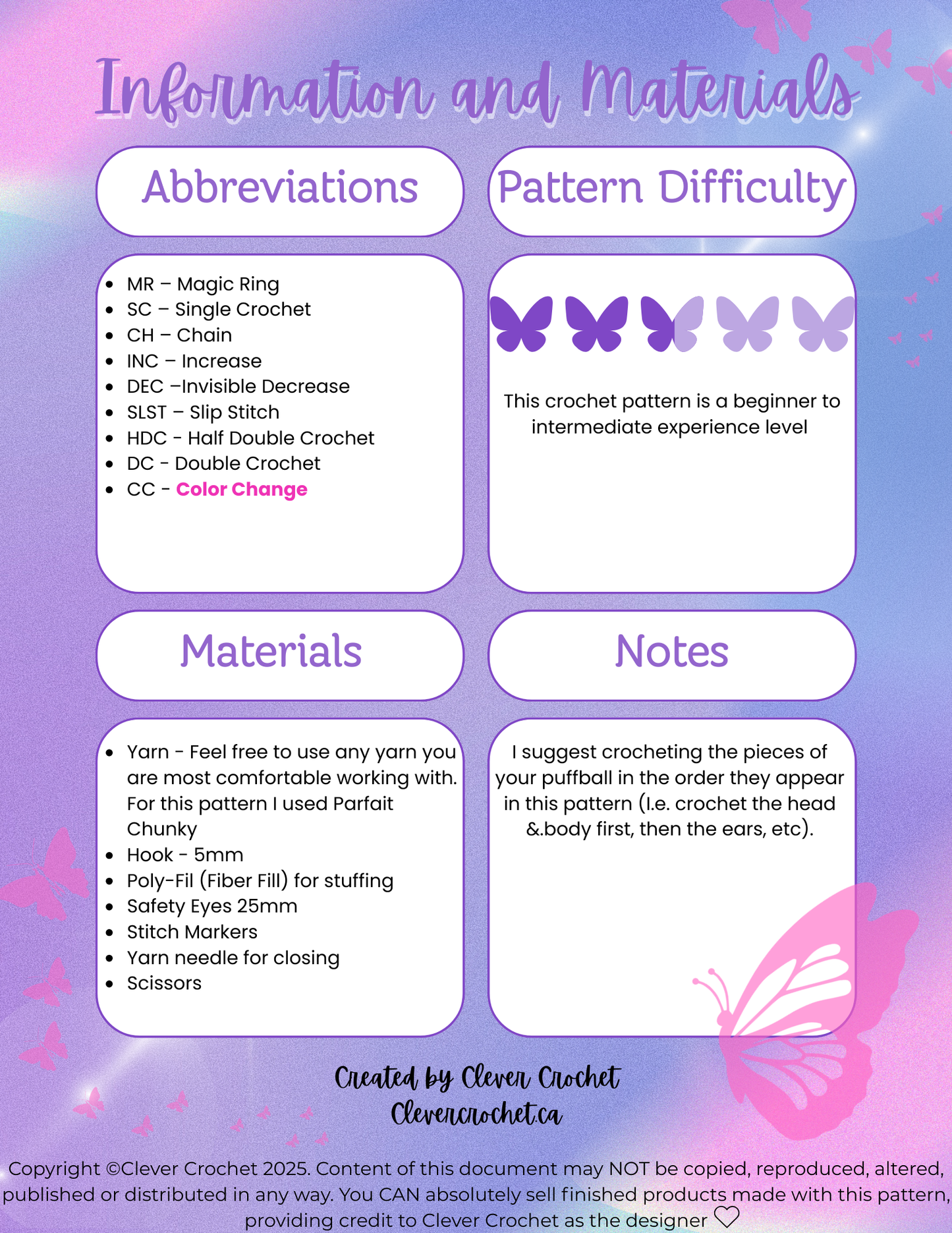 Fairy Puffball Friend Crochet Pattern