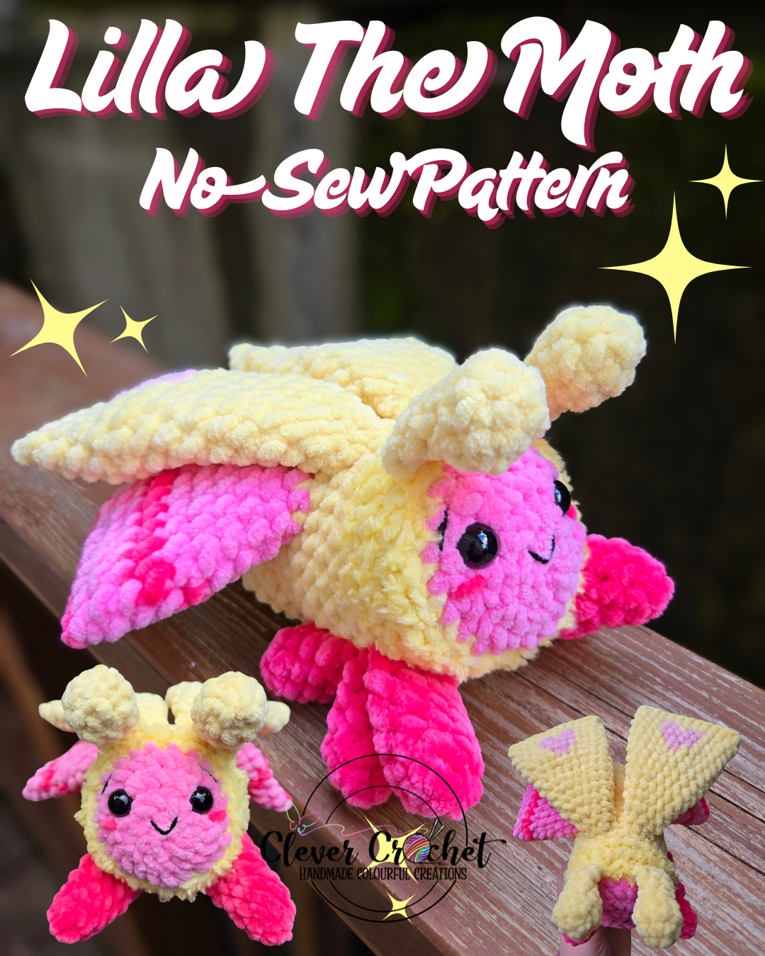 Lilla the Moth Crochet Pattern