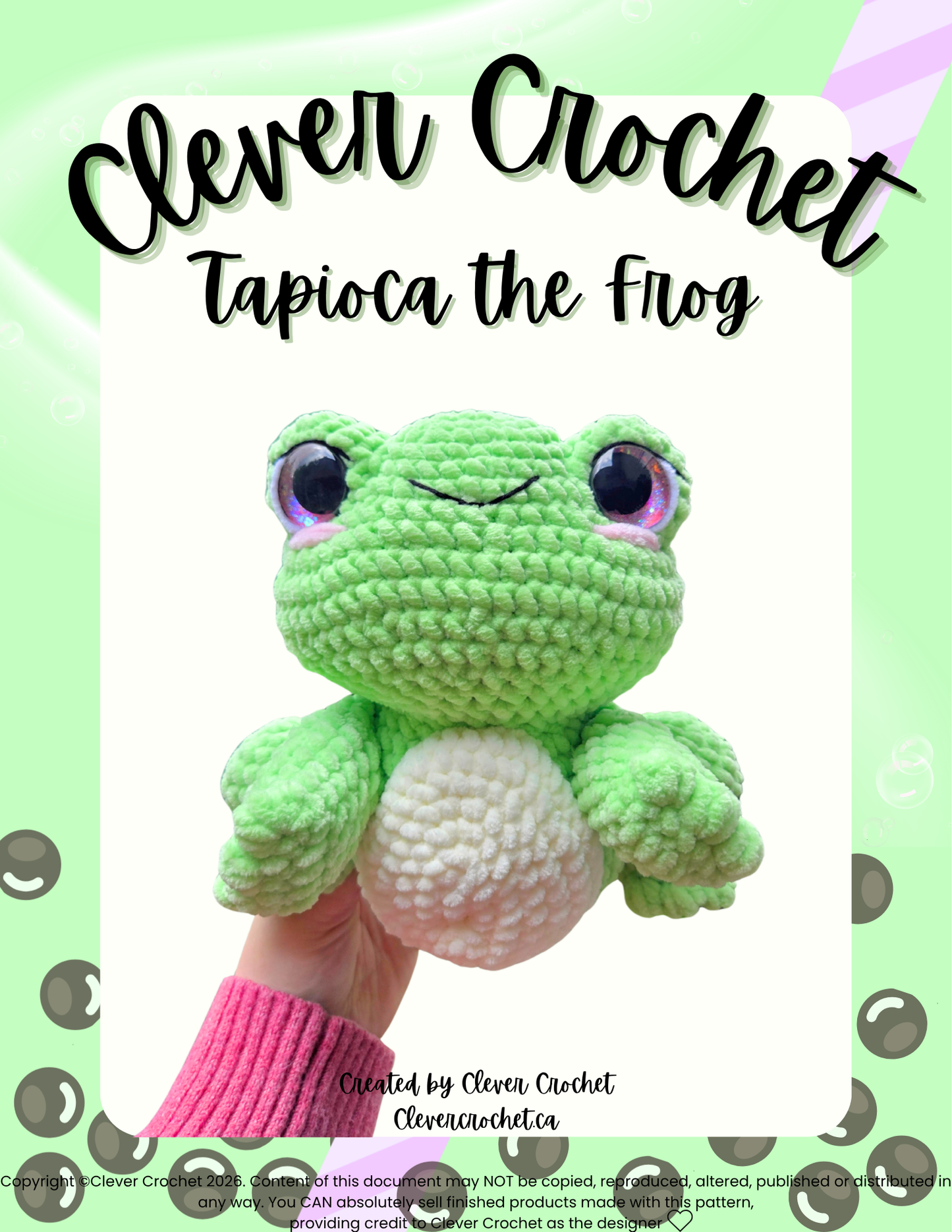 Tapioca the Frog Crochet Pattern
